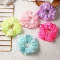 Simple Sequined Handmade Hair Scrunchies main image 1