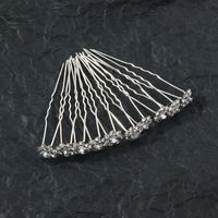 Korean Fashion Crystal Hair Fork U-shaped Clip sku image 1