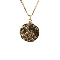 Hot-selling Fashion Items New Micro-inlaid Zircon Gold Snake Copper Necklace sku image 6