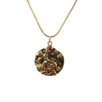 Hot-selling Fashion Items New Micro-inlaid Zircon Gold Snake Copper Necklace sku image 7
