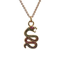 Hot-selling Fashion Items New Micro-inlaid Zircon Gold Snake Copper Necklace sku image 14