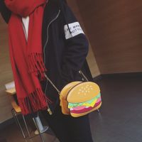 Korean New Creative Hamburger Fries Popcorn Chain Small Bag main image 3
