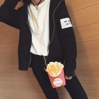 Koreanische Neue Kreative Hamburger Pommes Popcorn Kette Kleine Tasche main image 4