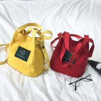 New Fashion Canvas Small Bucket Bag Shoulder Bag main image 1