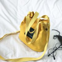 New Fashion Canvas Small Bucket Bag Shoulder Bag main image 4