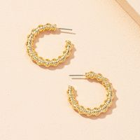 Korea's New Simple Fashion Geometric Twisted Twist Circle Earrings main image 3