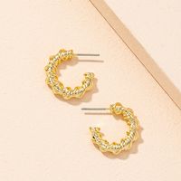 Korea's New Simple Fashion Geometric Twisted Twist Circle Earrings main image 5