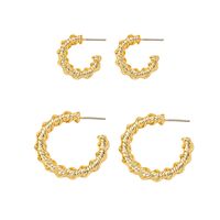 Korea's New Simple Fashion Geometric Twisted Twist Circle Earrings main image 6
