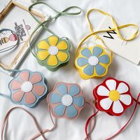 Pu Leather Candy -colored Cute Flower  Bag Kid's Mini Crossbody Bag main image 4