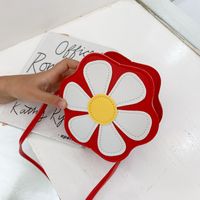 Pu Leather Candy -colored Cute Flower  Bag Kid's Mini Crossbody Bag sku image 2