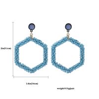 Boucles D&#39;oreilles Hexagonales En Perles De Couleur Bonbon Créatives main image 3