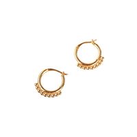 Korean Fashion New Golden Round Beads Tassel Earrings main image 6