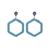 Boucles D&#39;oreilles Hexagonales En Perles De Couleur Bonbon Créatives sku image 2