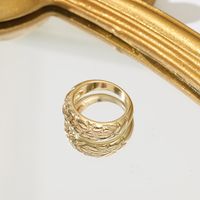 New Alloy Spiral Rhombus Ring main image 3