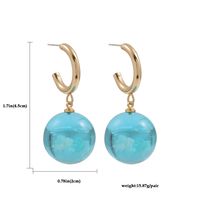 Blue Sky And White Clouds Luminous Resin Ball Earrings main image 6