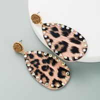 Creative Leather Double-sided Leopard Print Earrings main image 1