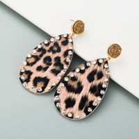 Creative Leather Double-sided Leopard Print Earrings main image 4
