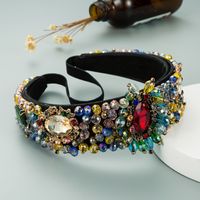 Retro Baroque Style Crystal Diamond Headband main image 4