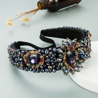 Retro Baroque Style Crystal Diamond Headband main image 5