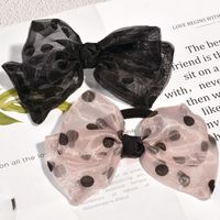 Cute Wave Dot Bow Hair Rope main image 4