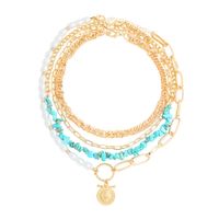 Ethnic Style Pearl Colorful Stones Exaggerated Necklace main image 6