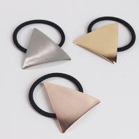 Korean Simple Alloy Geometric Triangle Hair Ring main image 1