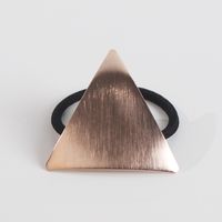 Korean Simple Alloy Geometric Triangle Hair Ring main image 6