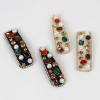 Colorful Diamond Retro Hair Clip main image 5