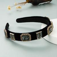 Retro Black Flannel Pearl Headband sku image 1