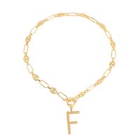 New 26 Letters Simple Golden English Necklace sku image 4