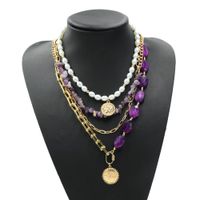 Simple Exaggerated Fashion Stacking Necklace sku image 1