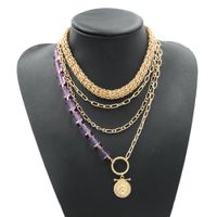 Fashion Trendy Exaggerated Acrylic Chain Multi-layer Necklace sku image 1