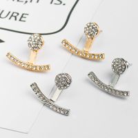 Water Drop Metal Full Diamond Earrings main image 1