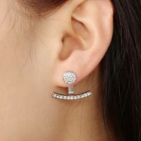 Water Drop Metal Full Diamond Earrings main image 3