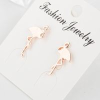 Creative Alloy Flamingo Earrings main image 6