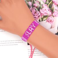 Simple Rose Red Lay Letter Bracelet main image 4