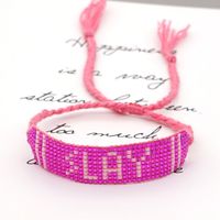 Simple Rose Red Lay Letter Bracelet main image 5