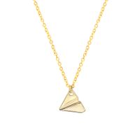 Fashion All-match Paper Airplane Pendant Necklace main image 6