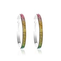 Full Diamond Gradient Color Earrings sku image 7