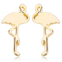 Creative Alloy Flamingo Earrings sku image 1