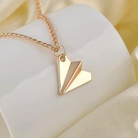 Fashion All-match Paper Airplane Pendant Necklace sku image 1