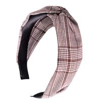 Fabric Houndstooth Wide Side Knotted Headband main image 6