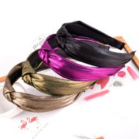 Bright Silk Knotted Wide-brimmed Fashion Headband main image 2