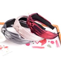 Bright Silk Knotted Wide-brimmed Fashion Headband main image 4