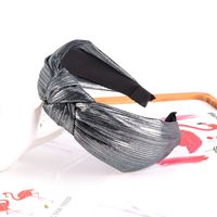 Bright Silk Knotted Wide-brimmed Fashion Headband main image 5
