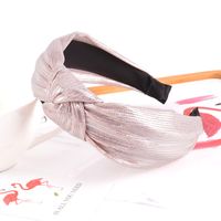 Bright Silk Knotted Wide-brimmed Fashion Headband main image 6
