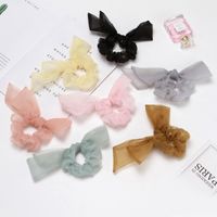 Korean Solid Color Organza Hair Scrunchies main image 1