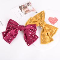 Fashion Pearl Bow Hairpin main image 5