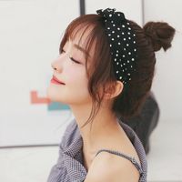 Korean New Wave Dot Bowknot Rabbit Ears Headband main image 4