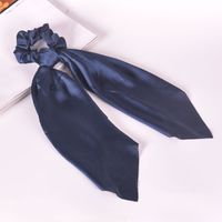 Satin Cloth Long Ribbon Hair Scrunchies sku image 1